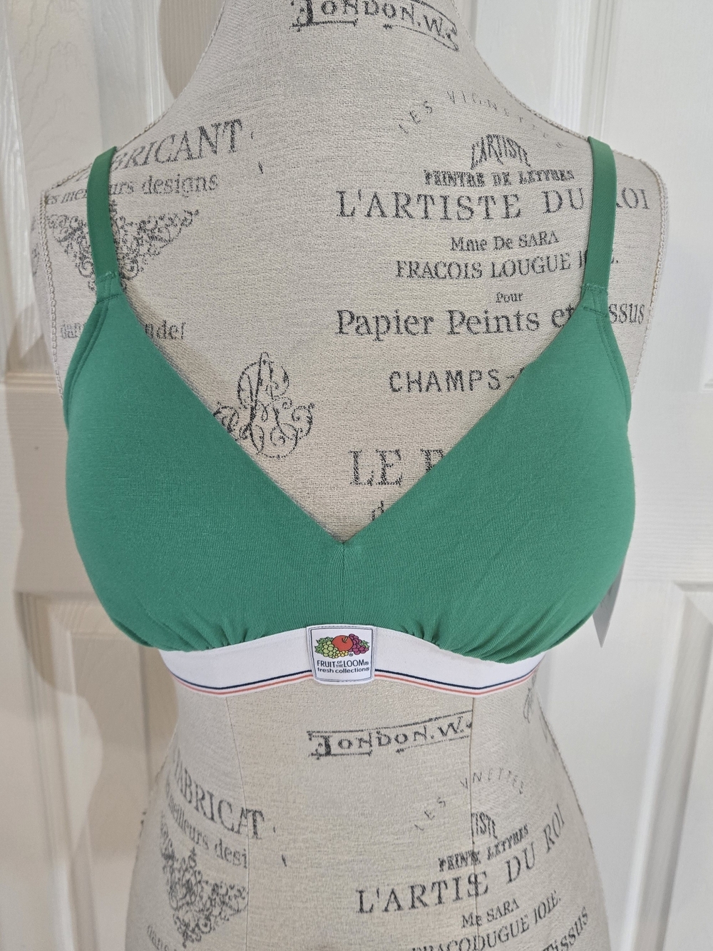 Fruit of the Loom Fresh Collection Wireless Bralette XL Green